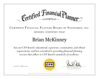 CFP Certificate_Brian McKinney